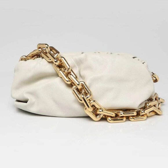 Bottega Veneta Plaster Leather Chain Pouch Bag - Picture 1 of 9